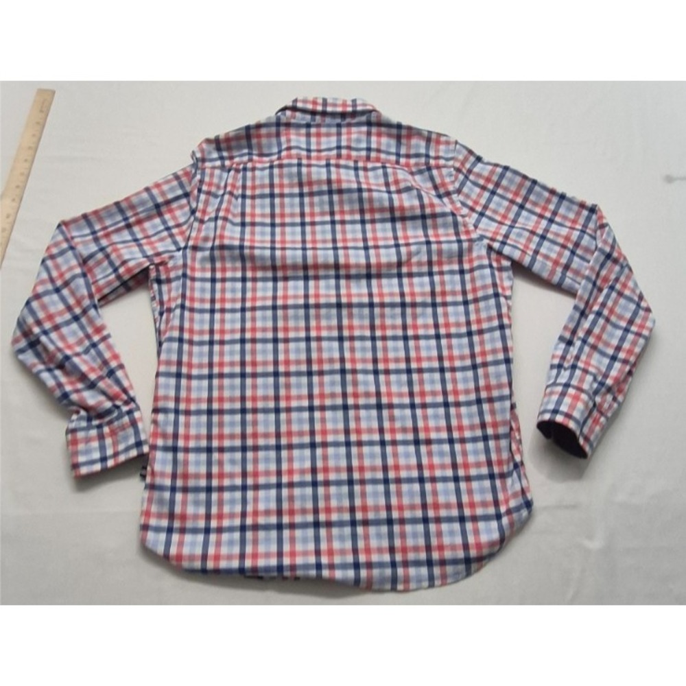 Nautica Classic Fit Stretch men's pink/wht/blue plaid long sleeve button up sz M - Picture 13 of 16